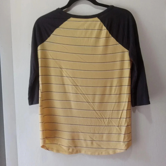 Long Sleeve Tees Bundle of 3 Yellow Purple Striped Black Red Buffalo Plaid Small - Picture 3 of 16